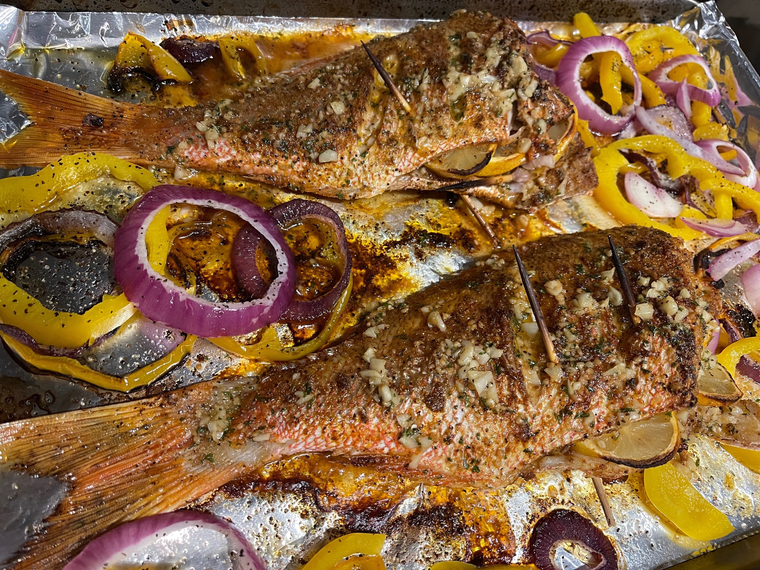 Whole Roasted Red Snapper